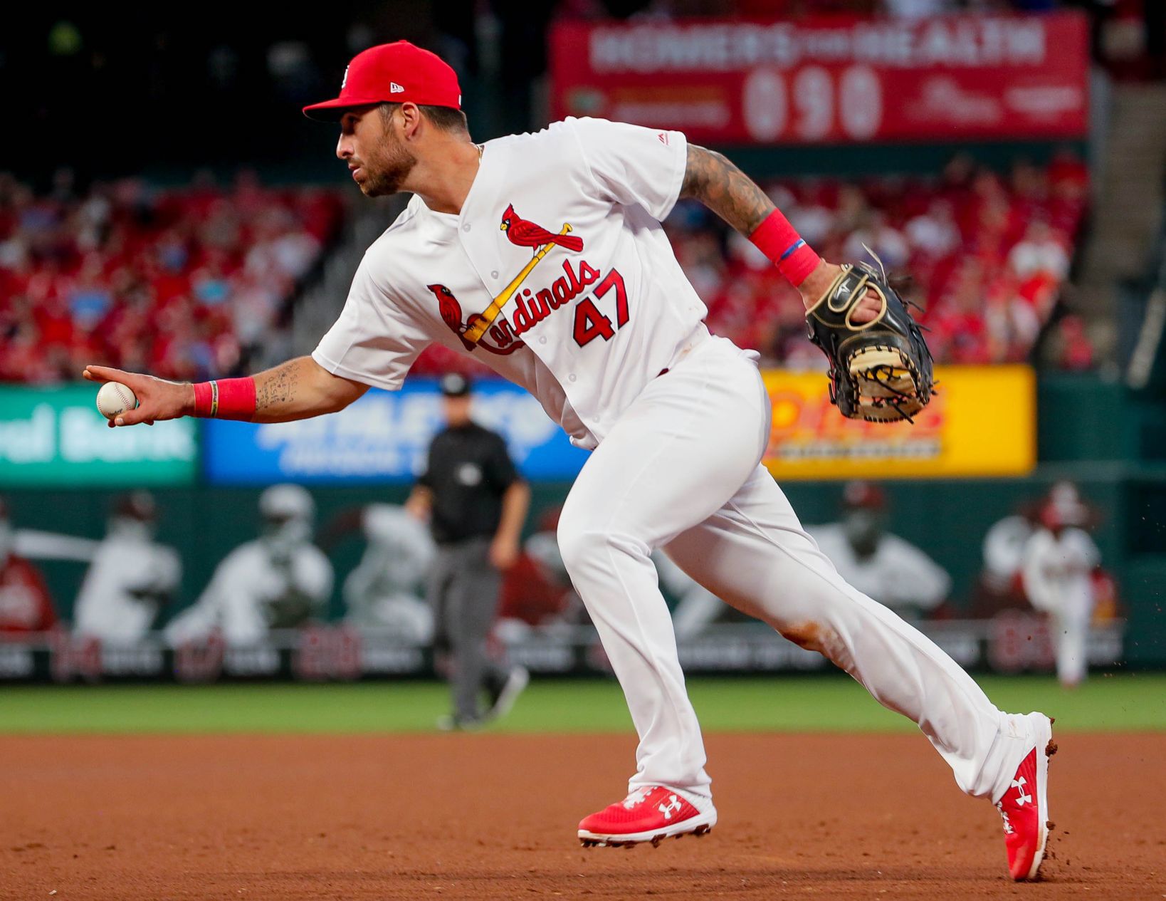 St. Louis Cardinals take on the Miami Marlins at Busch